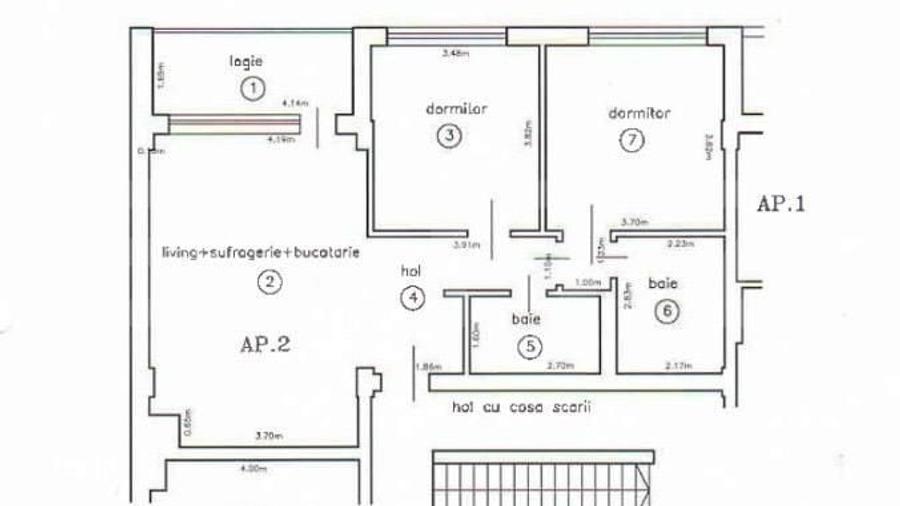 Apartament cu 3 camere în Elisabetin