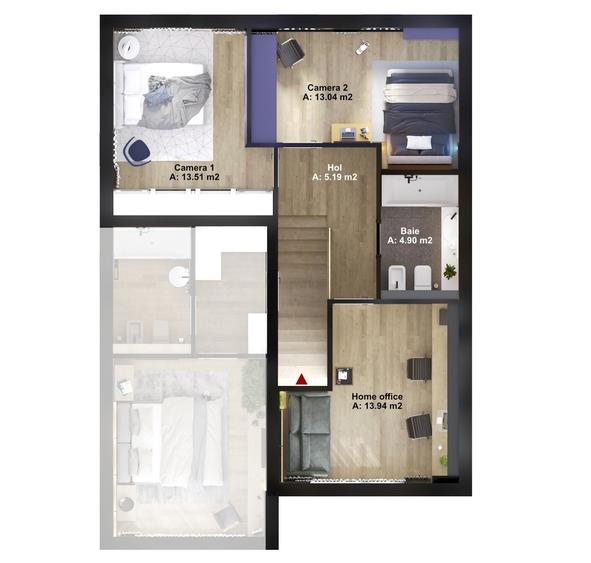 Casă cu 3 camere cu Teren 250 Mp în Central