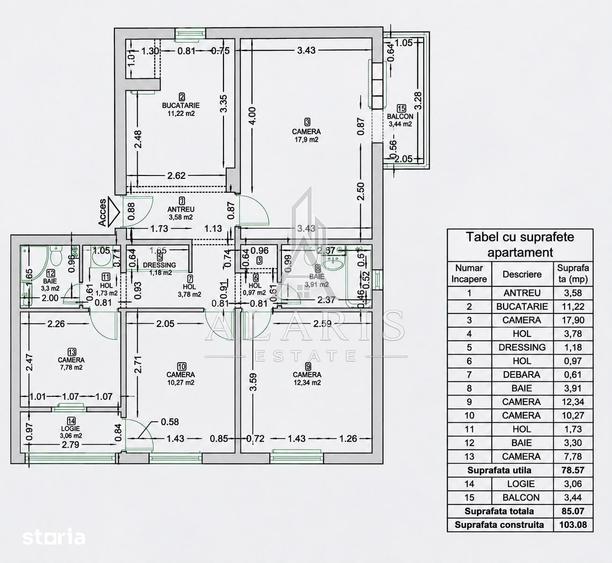 Apartament cu 4 camere decomandat în Bucovina
