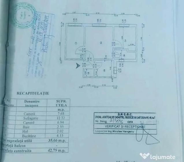 Apartament cu 3 camere nedecomandat în Dărmănești