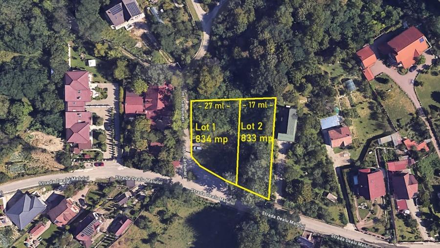 Teren Construcții intravilan de 834 mp, în Dealul Malului