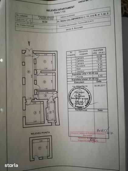 Apartament cu 3 camere în Cișmigiu