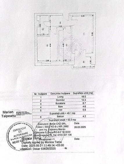 Apartament cu 2 camere decomandat în Titan