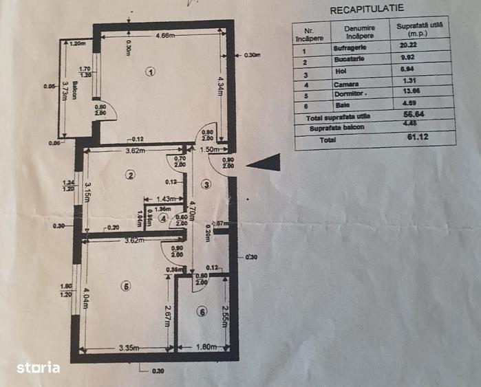 Apartament 2 camere, zona 1 Mai Est, etaj 4 din 4 - 10