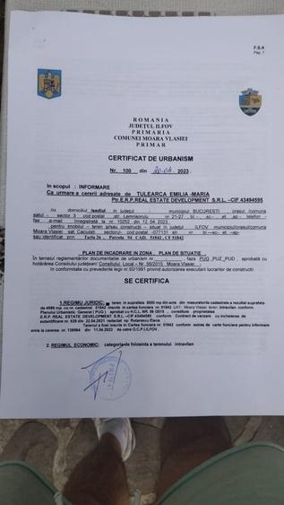 Teren în Moara Vlăsiei