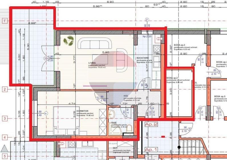 Apartament cu 2 camere decomandat în Tractorul