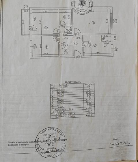 Apartament cu 3 camere decomandat în Rahova