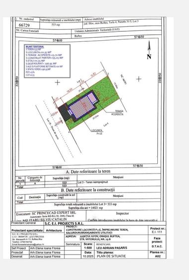Teren Construcții intravilan de 533 mp, în Exterior Sud