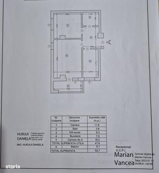 2 camere 54mp - etaj 8/10 - mobilat - loc parcare subteran - INTABULAT - 8