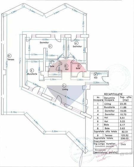 Apartament cu 3 camere semidecomandat, mobilat în Pipera