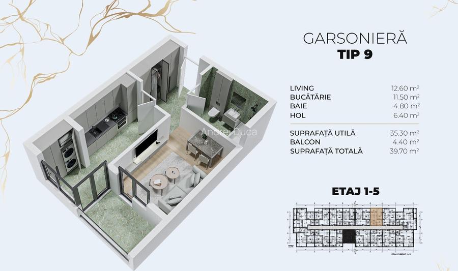 Garsoniera decomandata-Metrou Berceni-Ansamblu Rezidential Finalizat-Comision 0