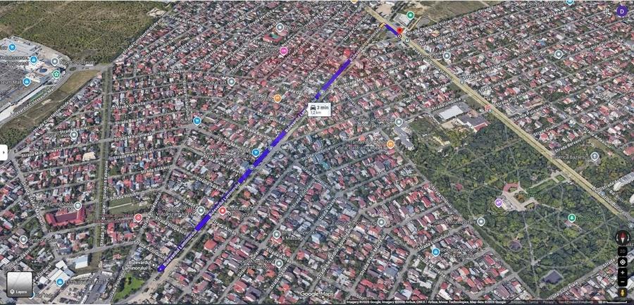 Teren Construcții intravilan de 310 mp, în Bd. Laminorului