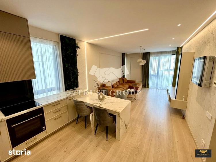 Apartament cu 3 camere semidecomandat, mobilat în Herăstrău