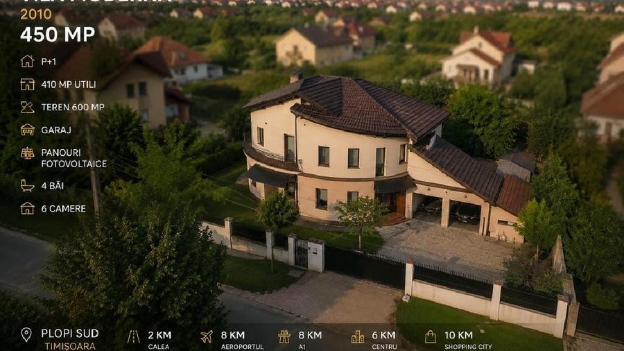Casă individuală cu 6 camere cu Teren 600 Mp în Central