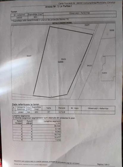 Teren de 657 mp, în Corunca