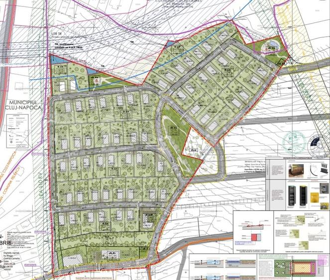 Teren Construcții intravilan de 1041 mp, în Feleacu