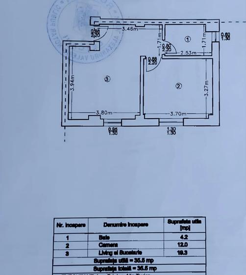 Apartament cu 2 camere decomandat în Vișani