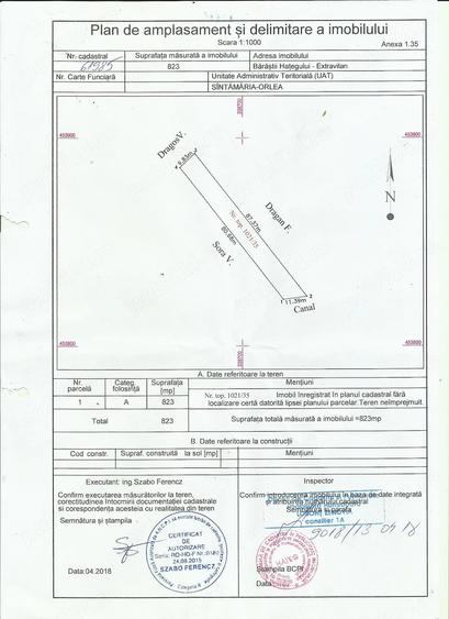 Teren de 12800 mp, în Sântămăria-Orlea