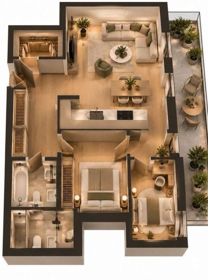 Apartament cu 3 camere în Pipera