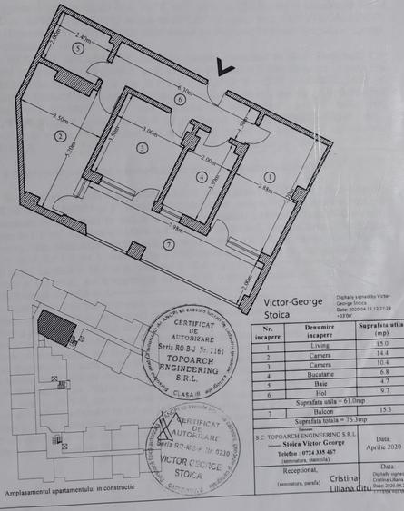 Apartament cu 3 camere decomandat în Bragadiru