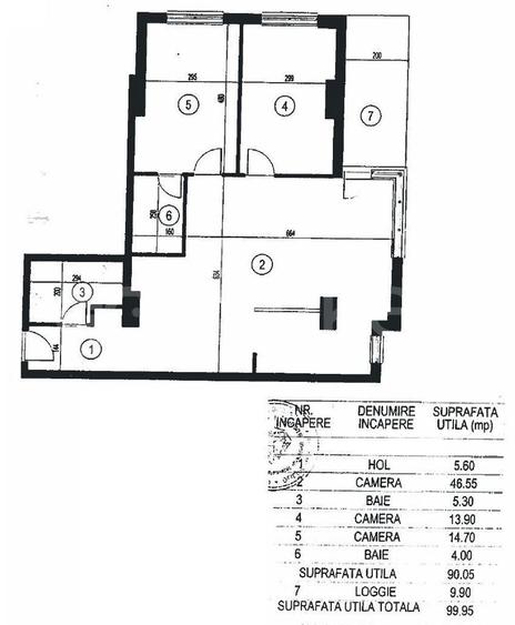 Apartament cu 3 camere, mobilat în Aviației