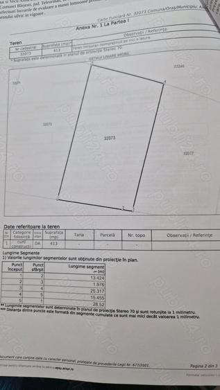 Teren de 413 mp, în Exterior Vest
