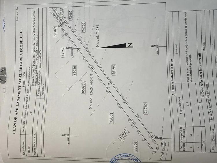 Teren de 500 mp, în Valea Adâncă