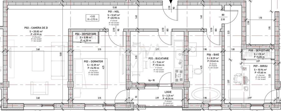 Apartament cu 3 camere decomandat în Șelimbăr