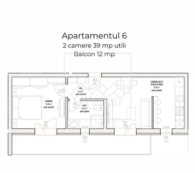 Apartament cu 2 camere în Central