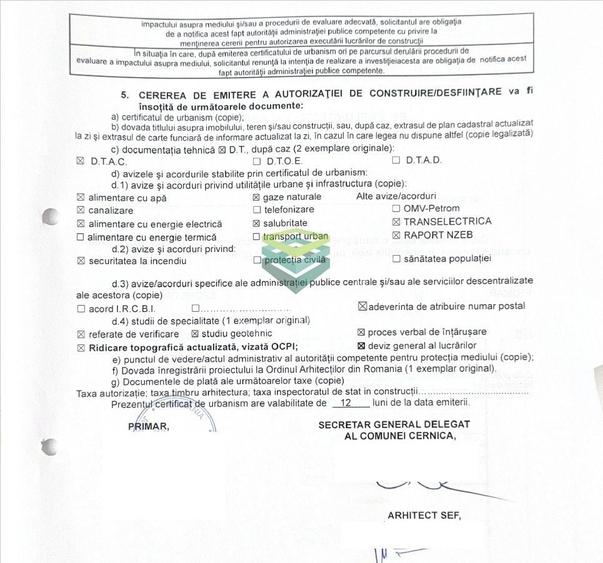 Teren Construcții intravilan de 4624 mp, în Cernica