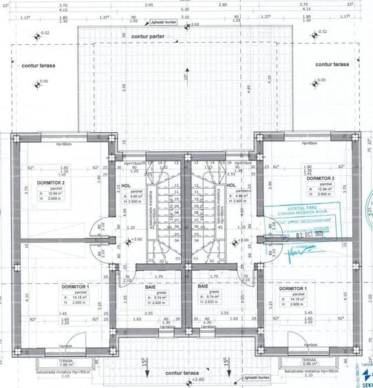 Duplex cu 4 camere cu Canalizare în Moșnița Nouă