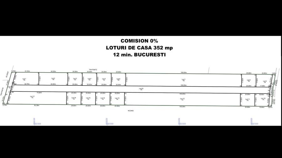 Teren Construcții intravilan de 352 mp, în Bălăceanca