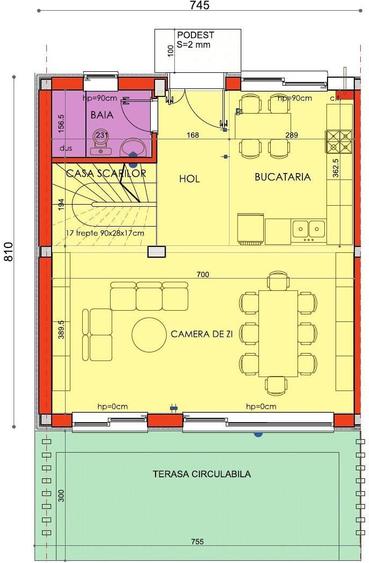 Duplex cu 4 camere cu Canalizare în Orașul Vechi