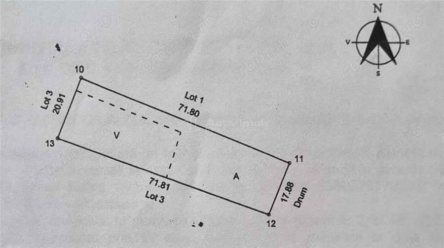 Teren de 1392 mp, în Odaia Manolache