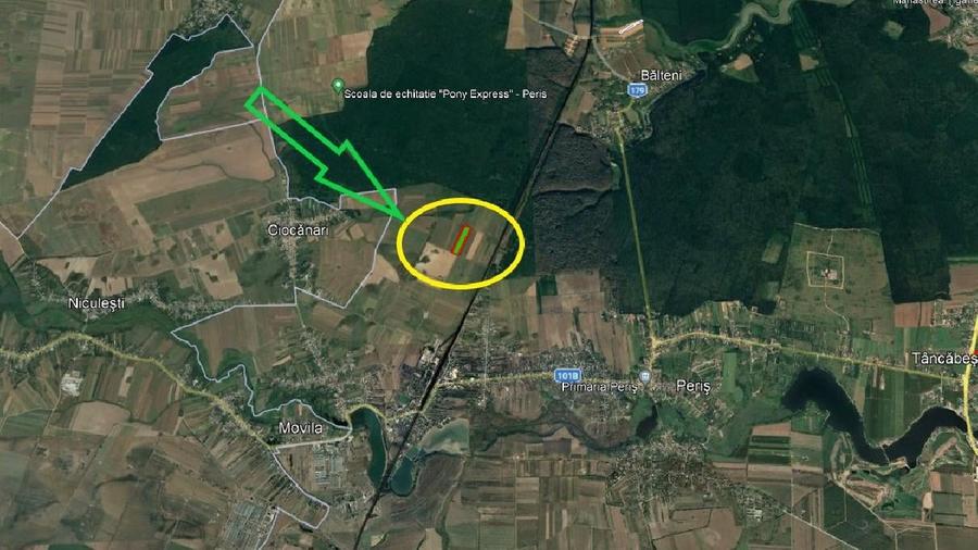 Teren Construcții intravilan de 33390 mp, în Periș