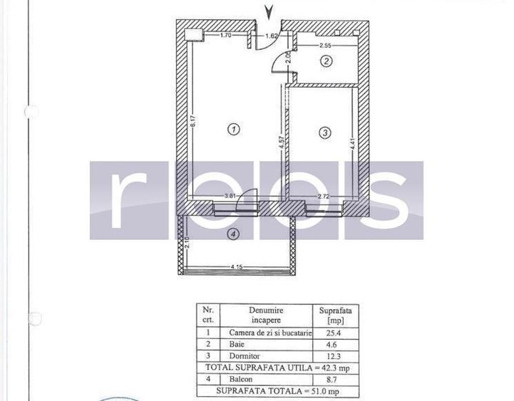 Apartament cu 2 camere în Băneasa