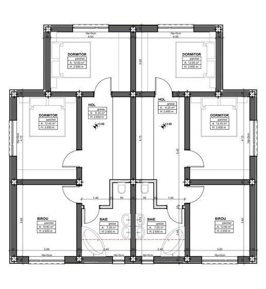 Duplex cu 4 camere cu Canalizare în Moșnița Veche