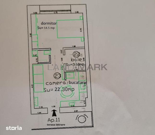 Apartament cu 2 camere în Buziașului