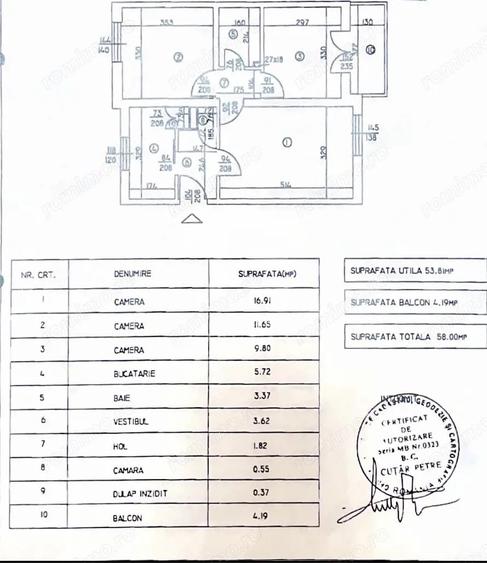Apartament cu 3 camere semidecomandat în Parcul Circului