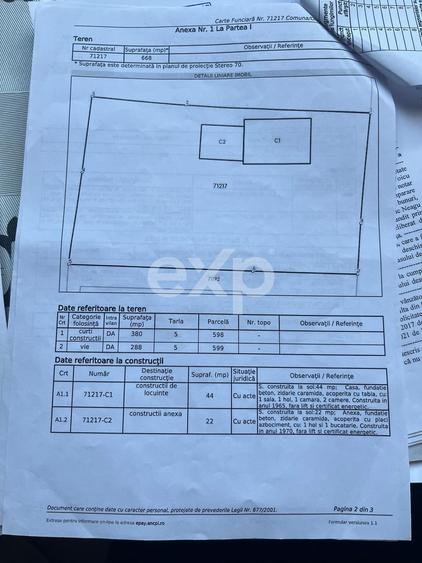 Casă individuală cu 2 camere cu Teren 668 Mp în Greci