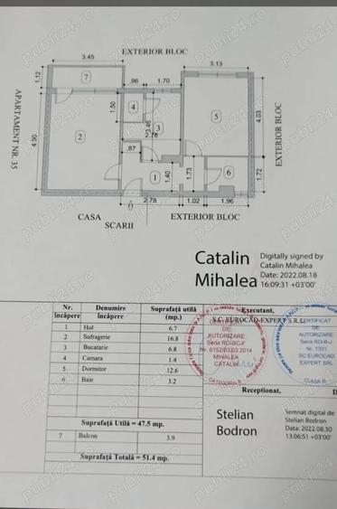 Apartament cu 2 camere decomandat în Onești