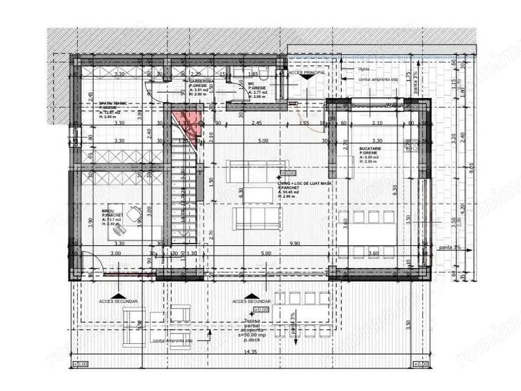 Casă cu 5 camere cu Teren 624 Mp în Popești