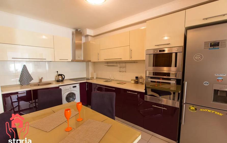 Apartament cu 2 camere semidecomandat, mobilat în Băneasa