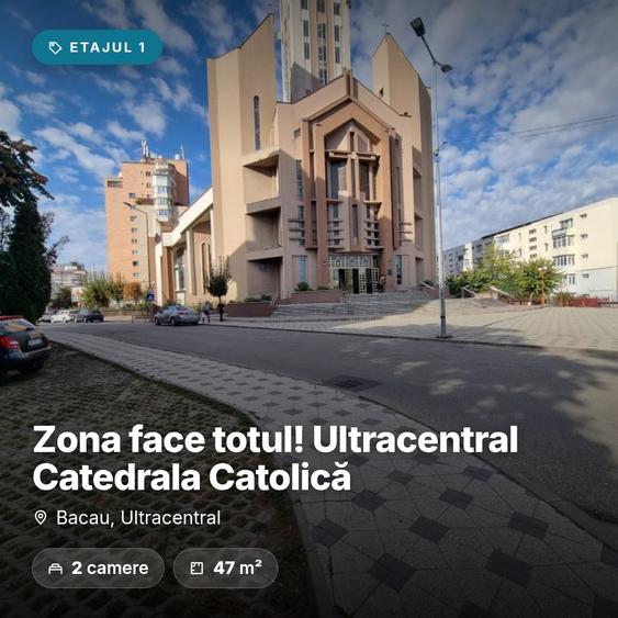 Apartament cu 2 camere semidecomandat, mobilat în Ultracentral