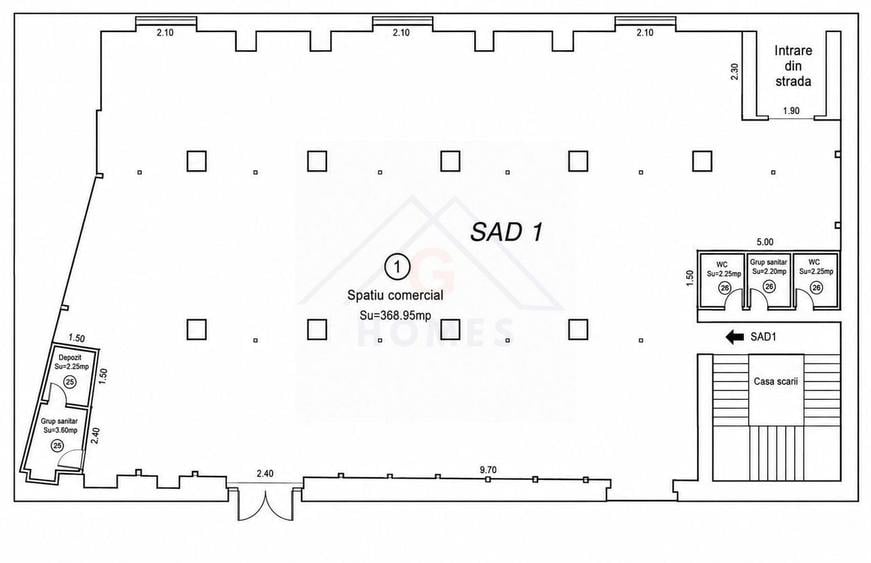 Spațiu comercial, de 381 mp, în Complex Studențesc