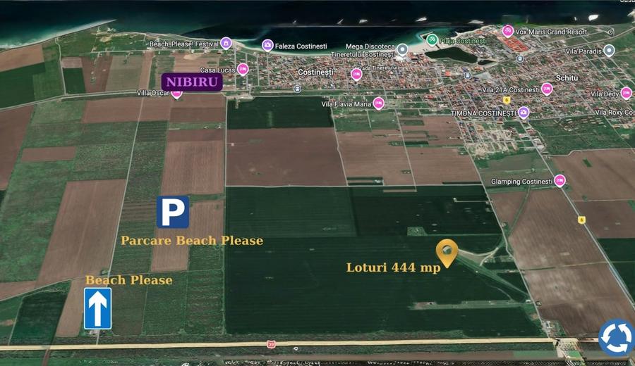 Teren Construcții extravilan de 444 mp, în Costinești