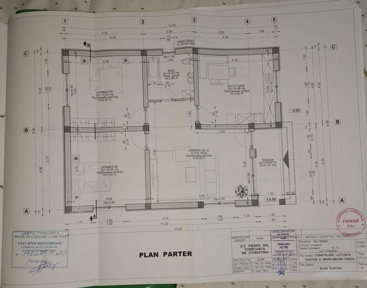 Casă individuală cu 3 camere cu Teren 390 Mp în Cumpăna