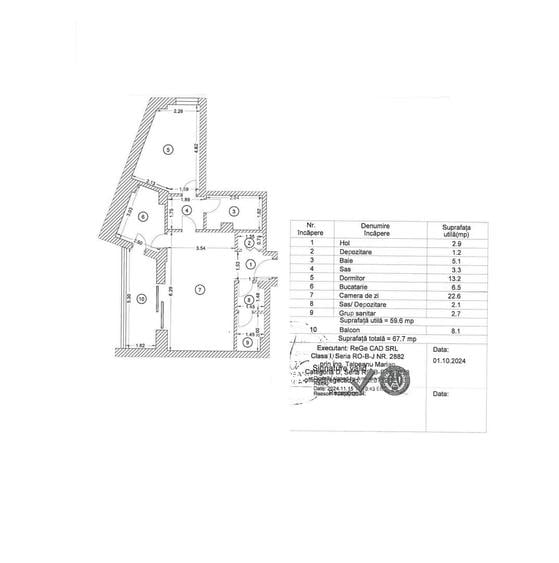 Apartament cu 2 camere decomandat în Unirii