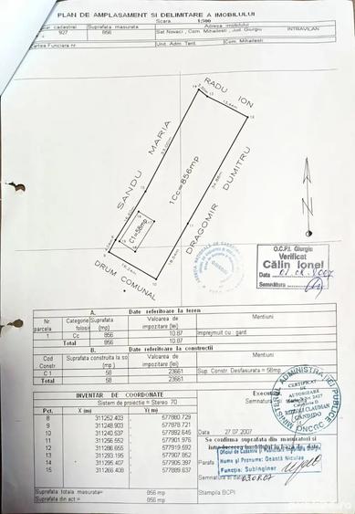 Casă cu 3 camere cu Teren 855 Mp în Central