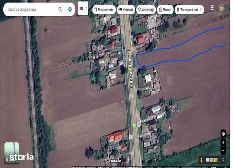 Teren intravilan in Filipesti la E85, cu deschidere de 19,6 m - 2